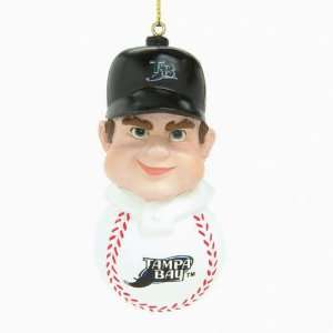  8 MLB Tampa Bay Rays Caucasian Slugger Christmas Ornaments 