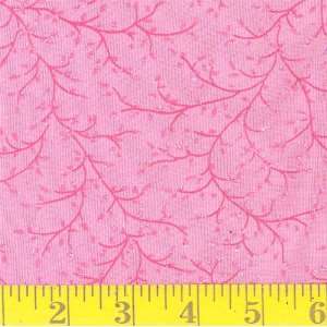  54 Wide Slinky Glitter Vines Hot Pink Fabric By The Yard 