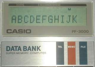 Casio PF 3000 Data Bank Super Memory Computer  