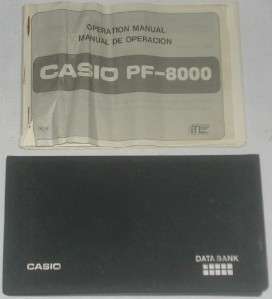 Casio PF 8000 Data Bank Super Memory Computer With Box & Manual  