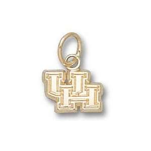 Houston Cougars 10K Gold UH 1/4 Pendant