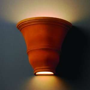  Ambiance Real Rust Tall Curved Wall Sconce