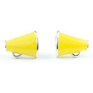  EP F1266 tlf   Mini Yellow Megaphone   Post Earrings Arts 