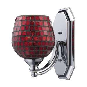Elk 570 1C CPR 1 Light Vanity In Polished Chrome and Copper Mosaic 