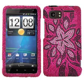   Protector Cover Tasteful Flowers Diamante Snap on Hard Case  