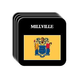  US State Flag   MILLVILLE, New Jersey (NJ) Set of 4 Mini 