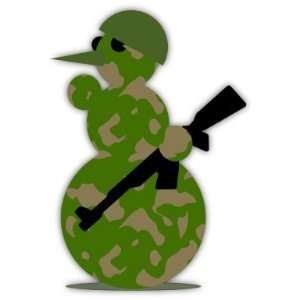  Snowman militarist military car bumper sticker decal 4 x 