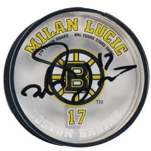 Milan Lucic Boston Bruins Autographed Acrylic Puck