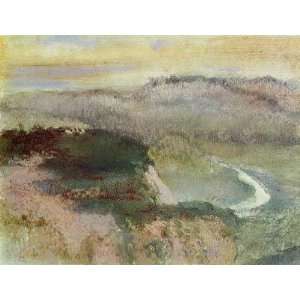  Oil Painting Landscape with Hills Edgar Degas Hand 
