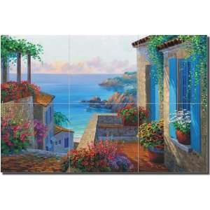 Captivating Mediterranean by Mikki Senkarik   Ceramic Tile Mural 12 
