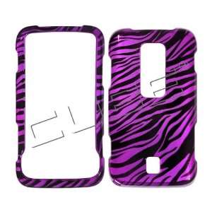 Huawei M860 Ascend  Transparent Black Hot Pink Zebra Skin Design Cover 