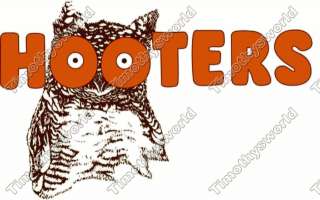 Hooters Logo T  Shirt Iron on transfer #1  