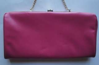 Pretty in Pink Fab Vintage 60s Pink Handbag Purse Chain Handle  
