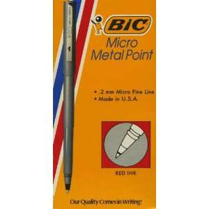  Bic Micro Metal Point (Red)