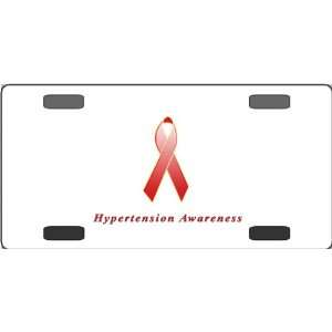  Hypertension Awareness Ribbon Vanity License Plate 