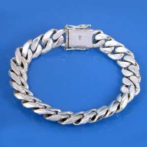  49.23 grams 7.5 Inch 925 Sterling Silver Curb Men Bracelet 