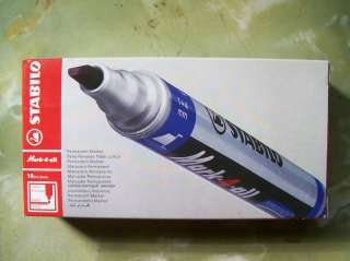 10 Stabilo Mark 4 All Permanent Marker Pen Blue  