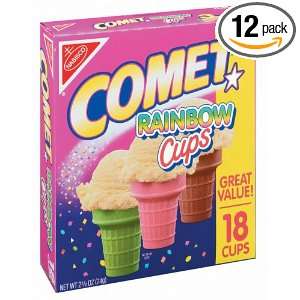 Comet Rainbow Cups, 2.625 Ounce Boxes (Pack of 12)  