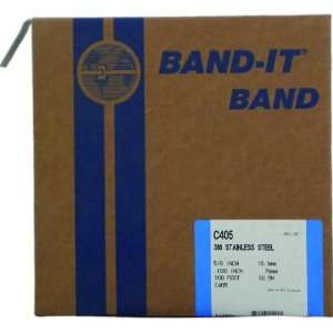 BAND IT C40599 316 Stainless Steel Uncoated Band, 5/8 Width X 0.030 