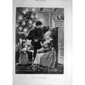  1881 Baby First Christmas Family Child Weeks Fine Art 