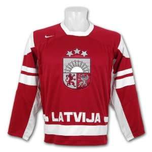  Team Latvia IIHF 2011 12 Swift Replica Maroon Hockey 