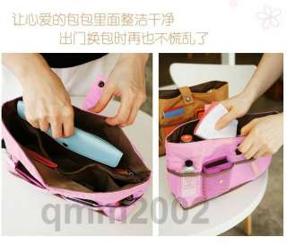Inside/Outside Dual Insert Handbag Purse Organizer Bag  