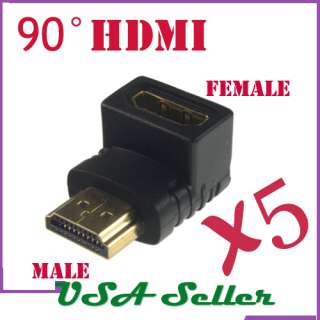 HDMI Right Angle 90 Degree Male to Female M/F Adapter  
