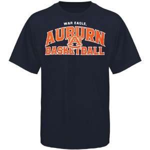 NCAA Auburn Tigers Navy Blue I Love College Hoops Team Spirit T shirt 