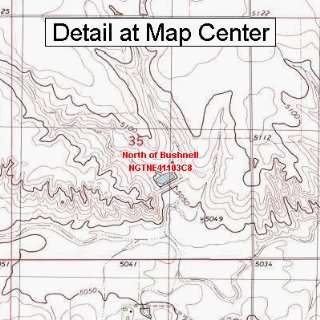USGS Topographic Quadrangle Map   North of Bushnell, Nebraska (Folded 