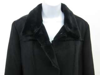 MARC NEW YORK ANDREW MARC Black Faux Shearling Coat XL  