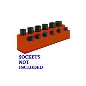   in. Drive 12 Hole Rocket Red Impact Socket Holder