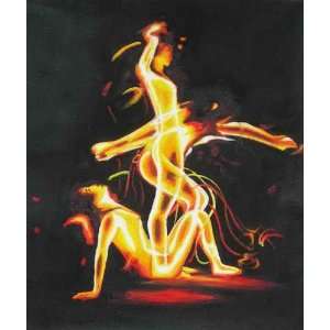 Fire Dance Oil Painting on Canvas Hand Made Replica Finest 