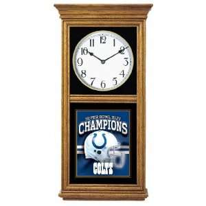 Indianapolis Colts Super Bowl XLIV Champions Regulator Clock   Oak 