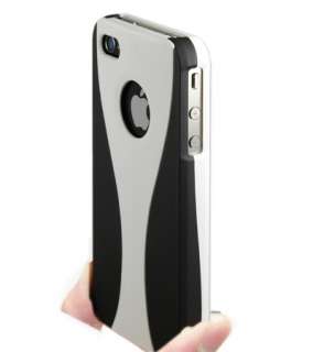 NEW WHITE/BLACK APPLE IPHONE 4 4S 4G 3 PIECE HARD COVER CASE  