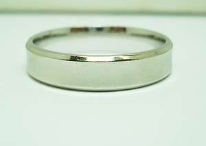 14K white gold ARTCARVED wedding band sz 15  