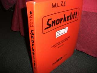 Snorkel/Snorkelift A80 Operation maint. parts manual  