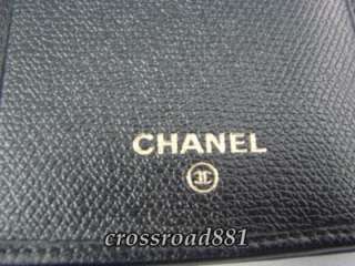   Chanel Black Caviar Skin Leather Wallet Very Good Condition  