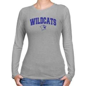  NCAA Northwestern Wildcats Ladies Ash Logo Arch Long 