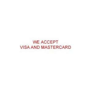  WE ACCEPT VISA AND MASTERCARD Rubber Stamp self inking 