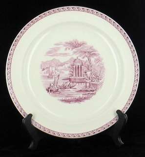 ANTIQUE WEDGWOOD LUGANO MULBERRY PURPLE DINNER PLATE  