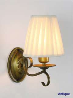 Classic Wall Lamp Light Sconce Antique Silver Linen US  