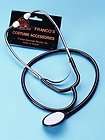 Deluxe Realistic Metal Doctor Nurse Stethoscope Black Costume 