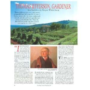   Jefferson as a Gardener Margene Whitler Hucek  Books
