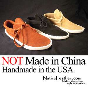 Mens Rust,Sand,Black Navajo Thick Sole Lowcut Moccasins  