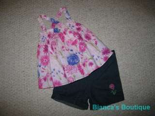 NEW Wildflower Field Shorts Girls Summer Clothes 24m  