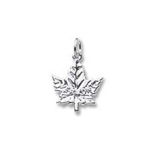  Vermont Maple Leaf Charm in Sterling Silver Jewelry
