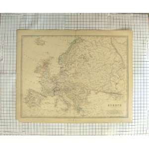   JOHNSTON ANTIQUE MAP c1790 c1900 EUROPE FRANCE SPAIN