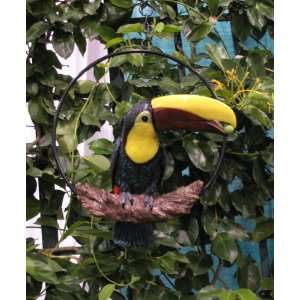  Chestnut Mandible Toucan W/grape on a 14 ring for Patio 