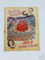 Jack & Marys Jell O Recipe Book 1937 Jello  