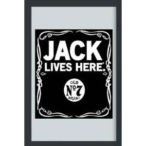  Jack Daniels   Bar Mirror (Jack Lives Here) (Size 9 x 12 